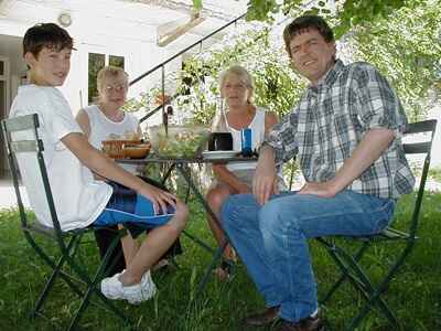 In the garden of L'Etoile Guest-house