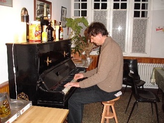 Philippe often entertained us by playing the piano